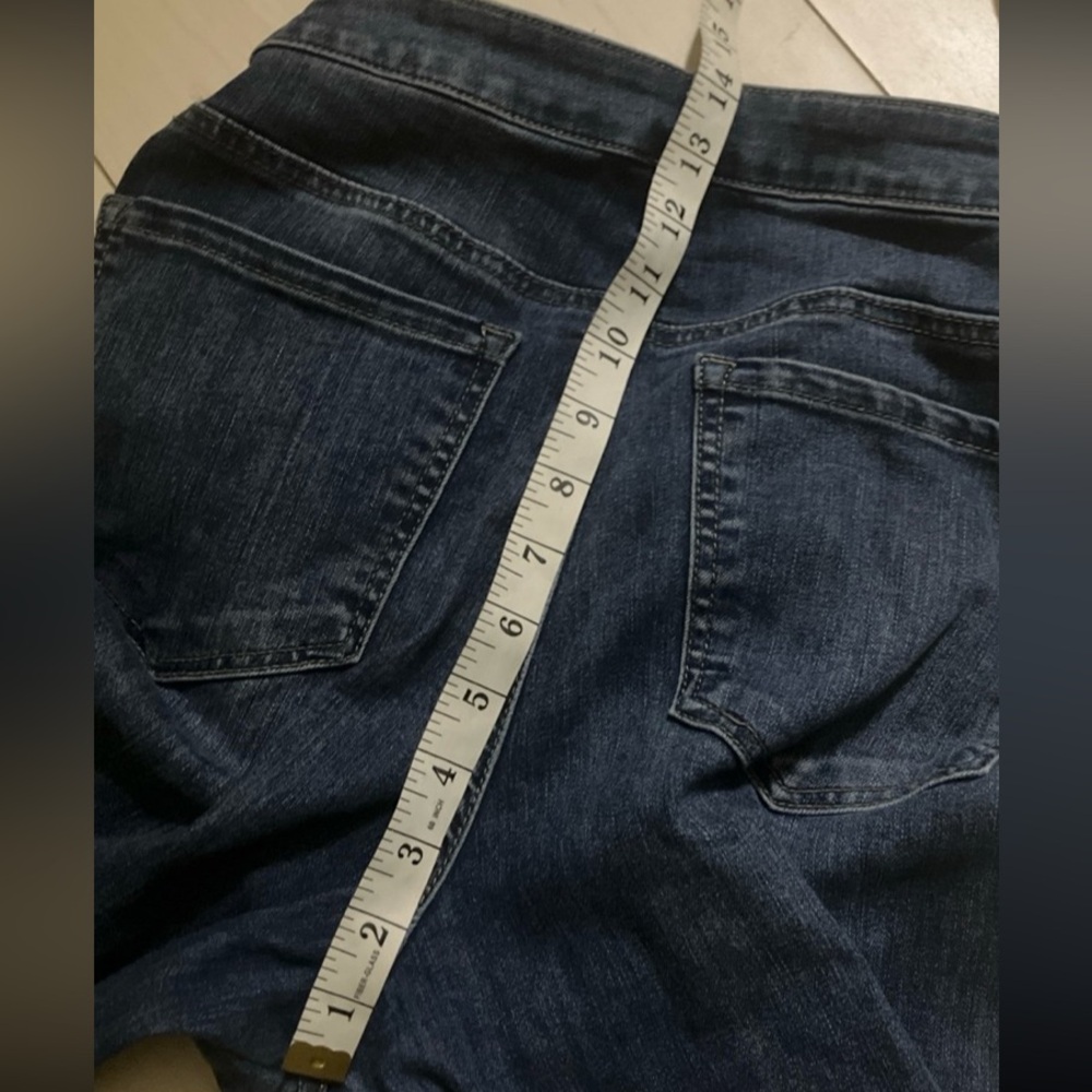 Dual Tone Denim Distressed Ankle Jeans - Picture 12 of 12